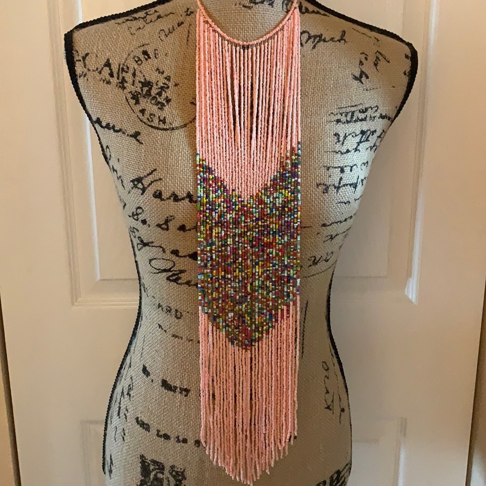C  20” Long Colorful Necklace